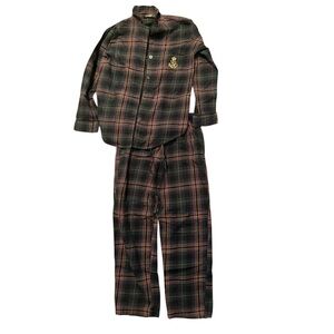 Ralph Lauren Woman’s Tartan Plaid Flannel Pajamas Set (B8)